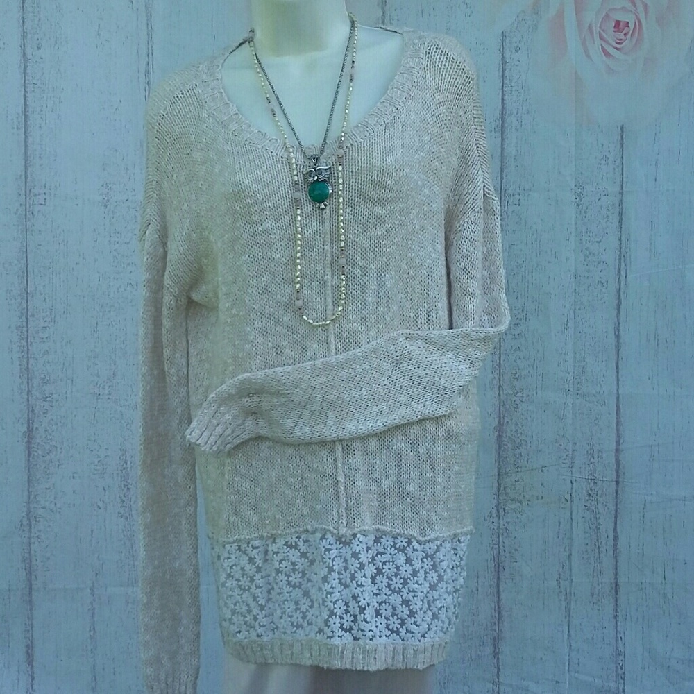 Top Pullover Knit Sweater Long Medium Olivia Sky Woman's
